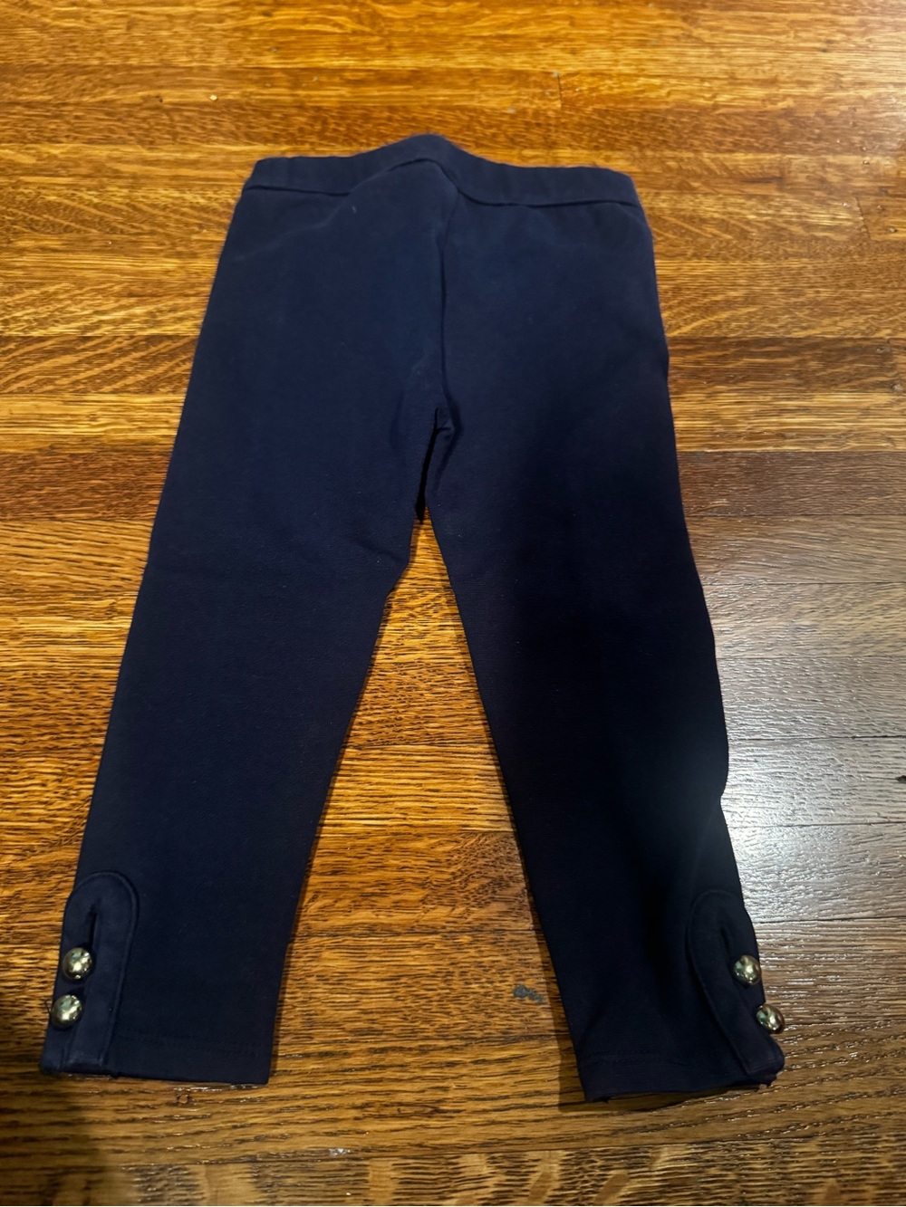 Janie and Jack Navy Pant/Leggings with Gold Button - Picture 3 of 5